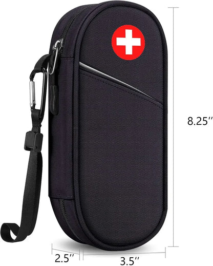 Organizador de Medicamentos para Viaje — Compacto y Resistente al Agua