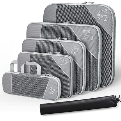 6-Piece Travel Packing Cubes Set — Lightweight Luggage Organizers with Shoe Bag