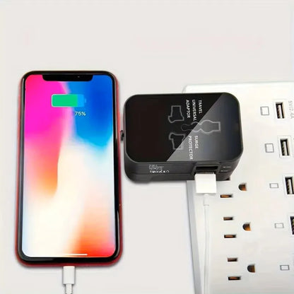 Adaptador de Corriente Universal con 2 Puertos USB — Viaja sin Preocupaciones