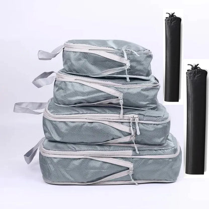 6-Piece Travel Packing Cubes Set — Lightweight Luggage Organizers with Shoe Bag