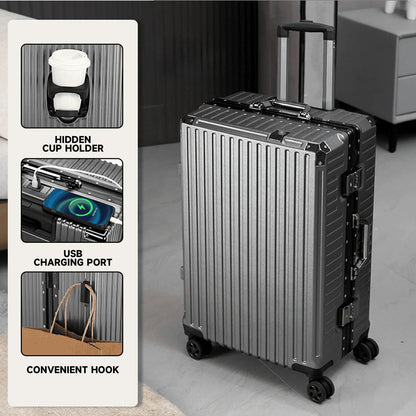 Maleta de Viaje con Marco de Aluminio — Resistente y con Puerto USB