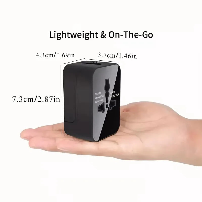 Adaptador de Corriente Universal con 2 Puertos USB — Viaja sin Preocupaciones