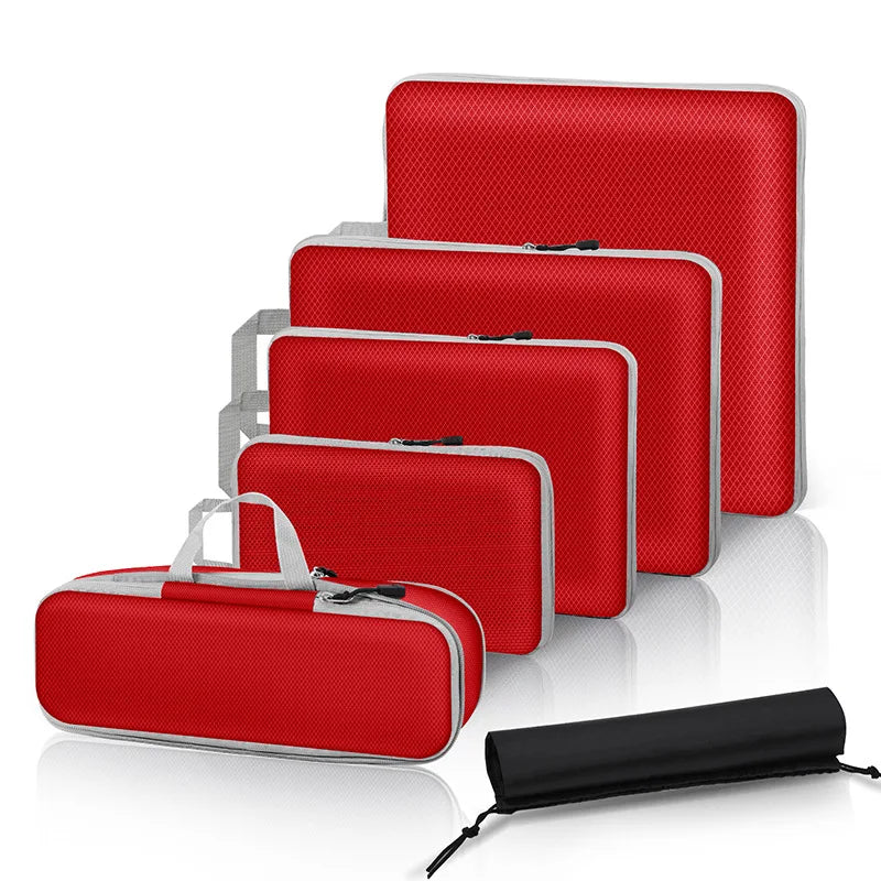 6-Piece Travel Packing Cubes Set — Lightweight Luggage Organizers with Shoe Bag